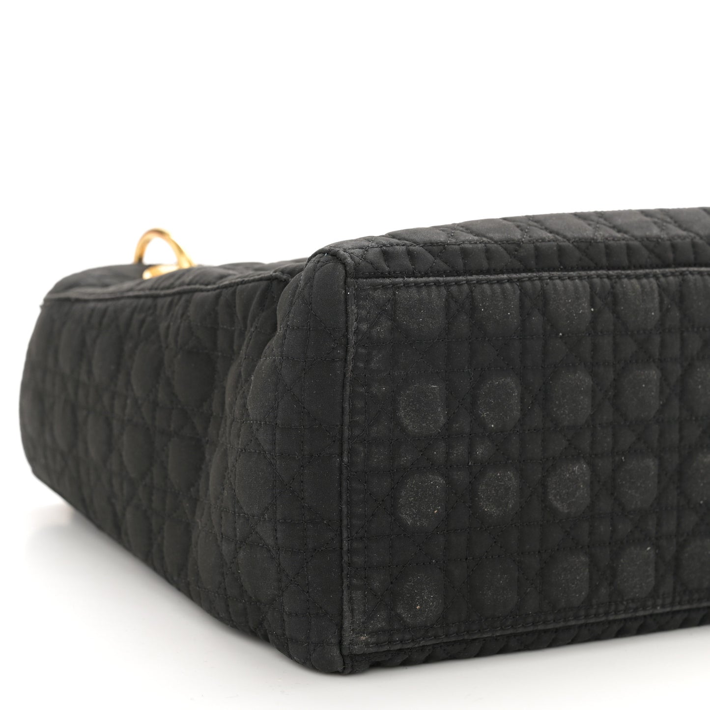 Nylon Cannage Medium Lady Dior Black