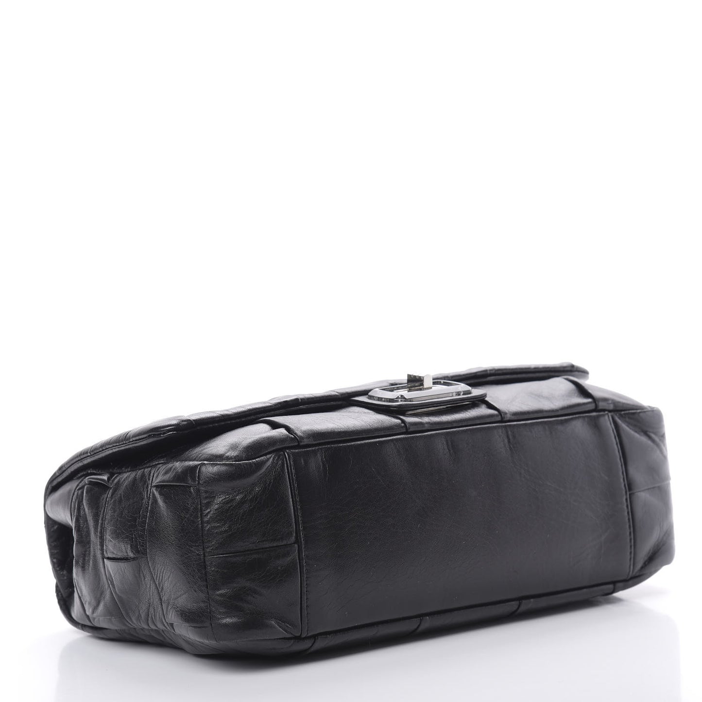 Lambskin Patchwork Medium Mademoiselle Flap Black