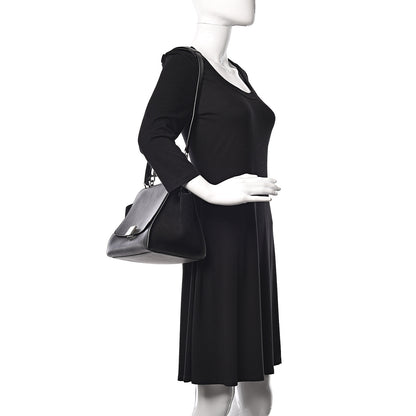 Celine Drummed Calfskin Suede Small Trapeze Black 2 of 8