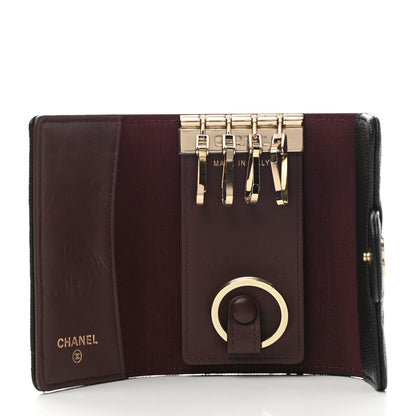 Chanel Caviar Quilted Classic 4 Key Holder Wallet Black 5 of 11