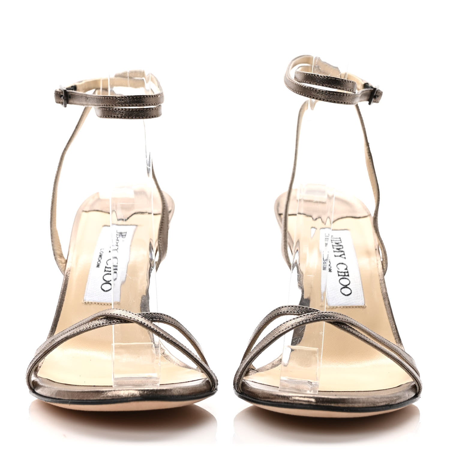 Jimmy Choo Metallic Calfskin Juliet 85 Sandals 36.5 Silver 2 of 8
