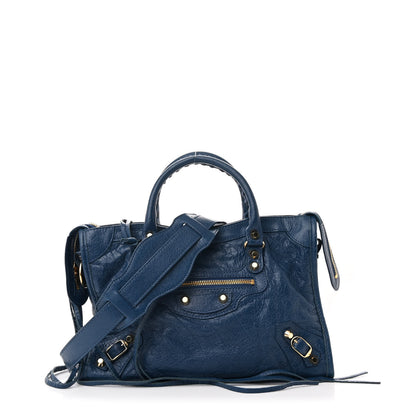 Balenciaga Agneau Classic Gold Hardware S City Bleu Profond 1 of 11
