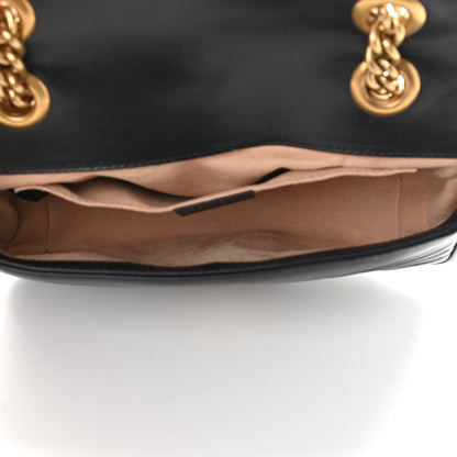 Gucci Calfskin Matelasse Mini GG Marmont Shoulder Bag Black 5 of 13