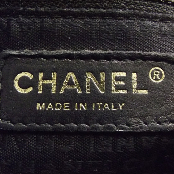 Chanel Leather Chocolate Bar Quilted Tote Black 7 of 10