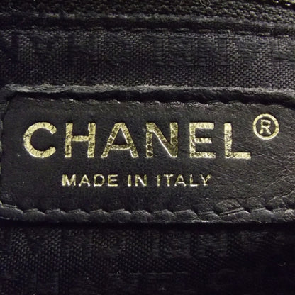 Chanel Leather Chocolate Bar Quilted Tote Black 7 of 10
