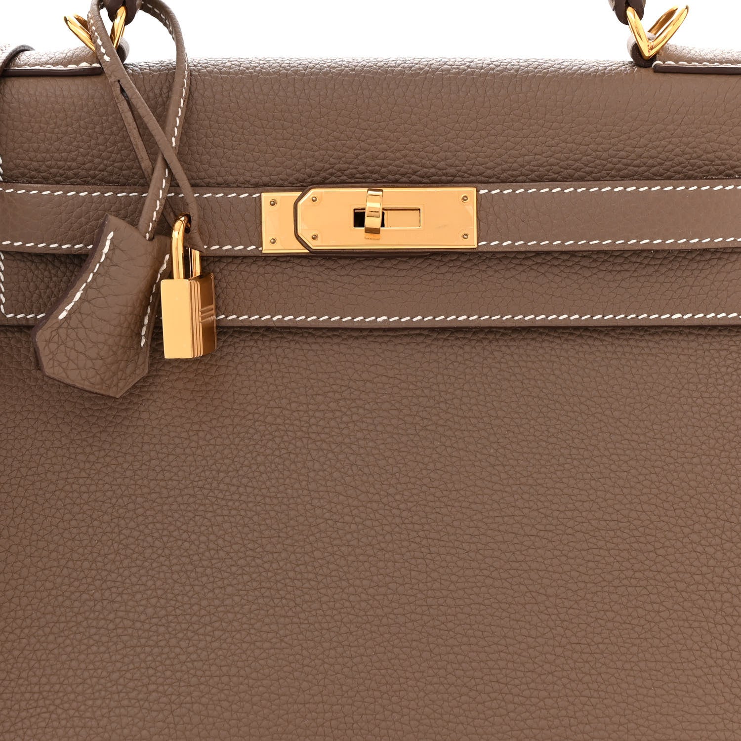 Hermes Togo Kelly Retourne 28 Etoupe 8 of 10