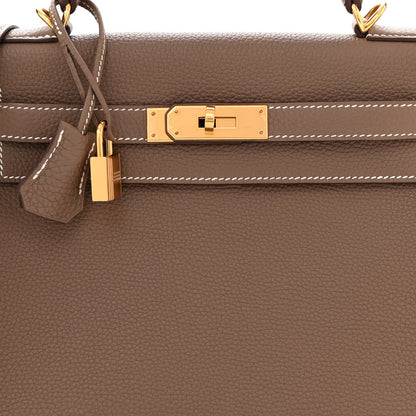 Hermes Togo Kelly Retourne 28 Etoupe 8 of 10