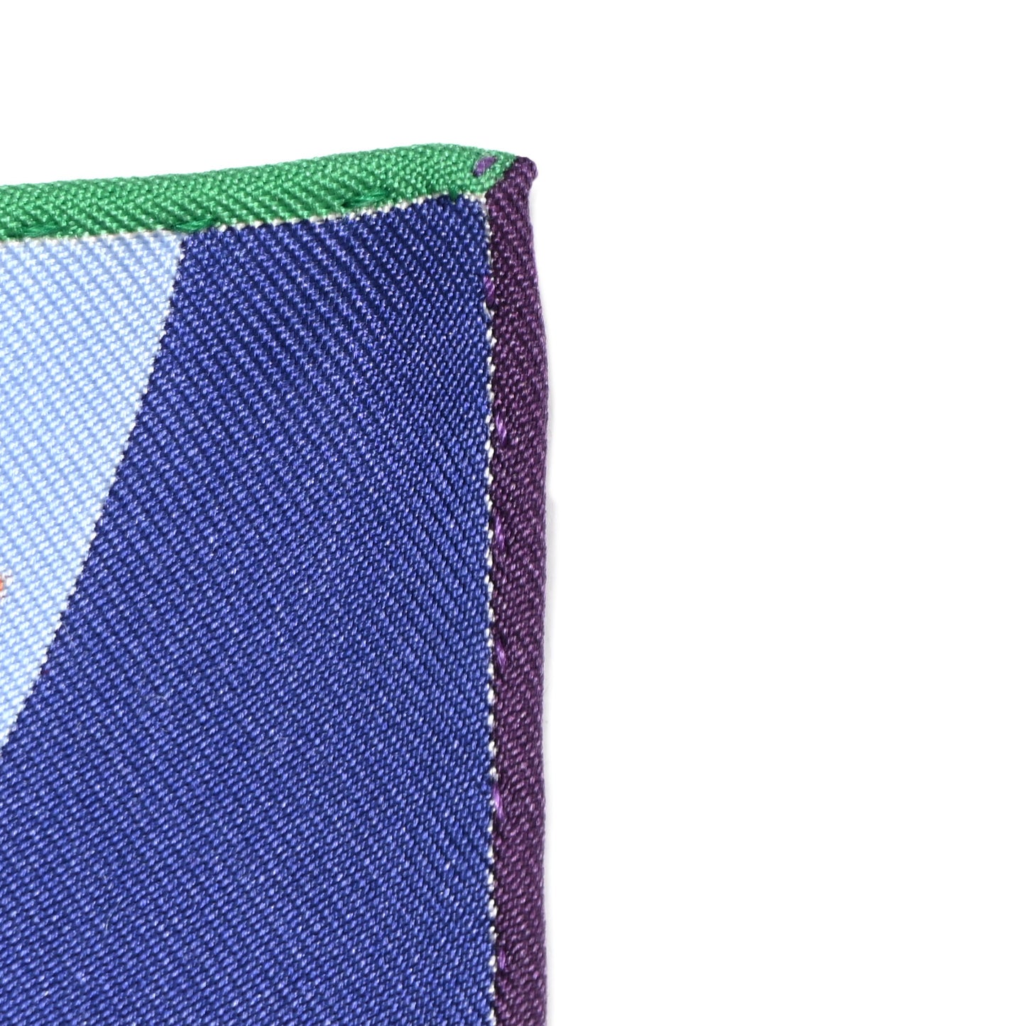 Silk Parade En Fanfare Detail Scarf 45 White Vert Multicolor
