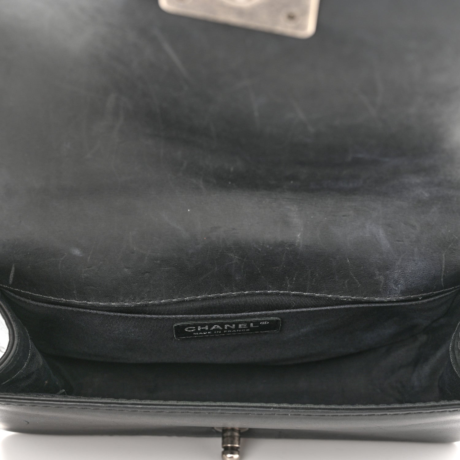 Chanel Calfskin Quilted Double Stitch New Medium Boy Flap Black 5 of 16