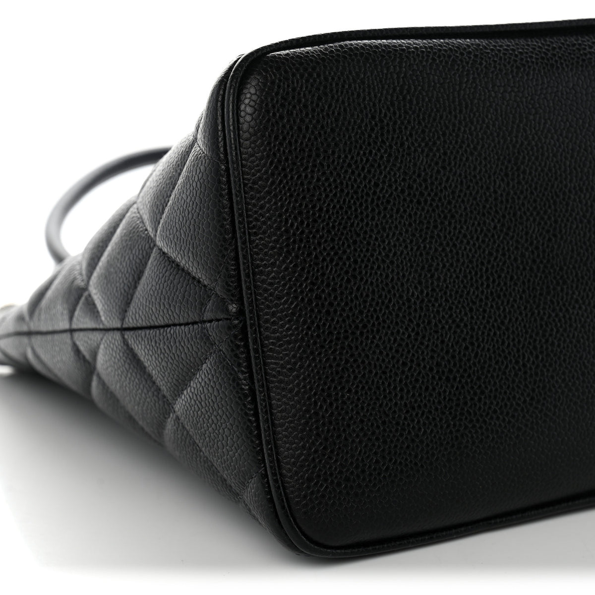 Caviar Quilted Medallion Tote Black