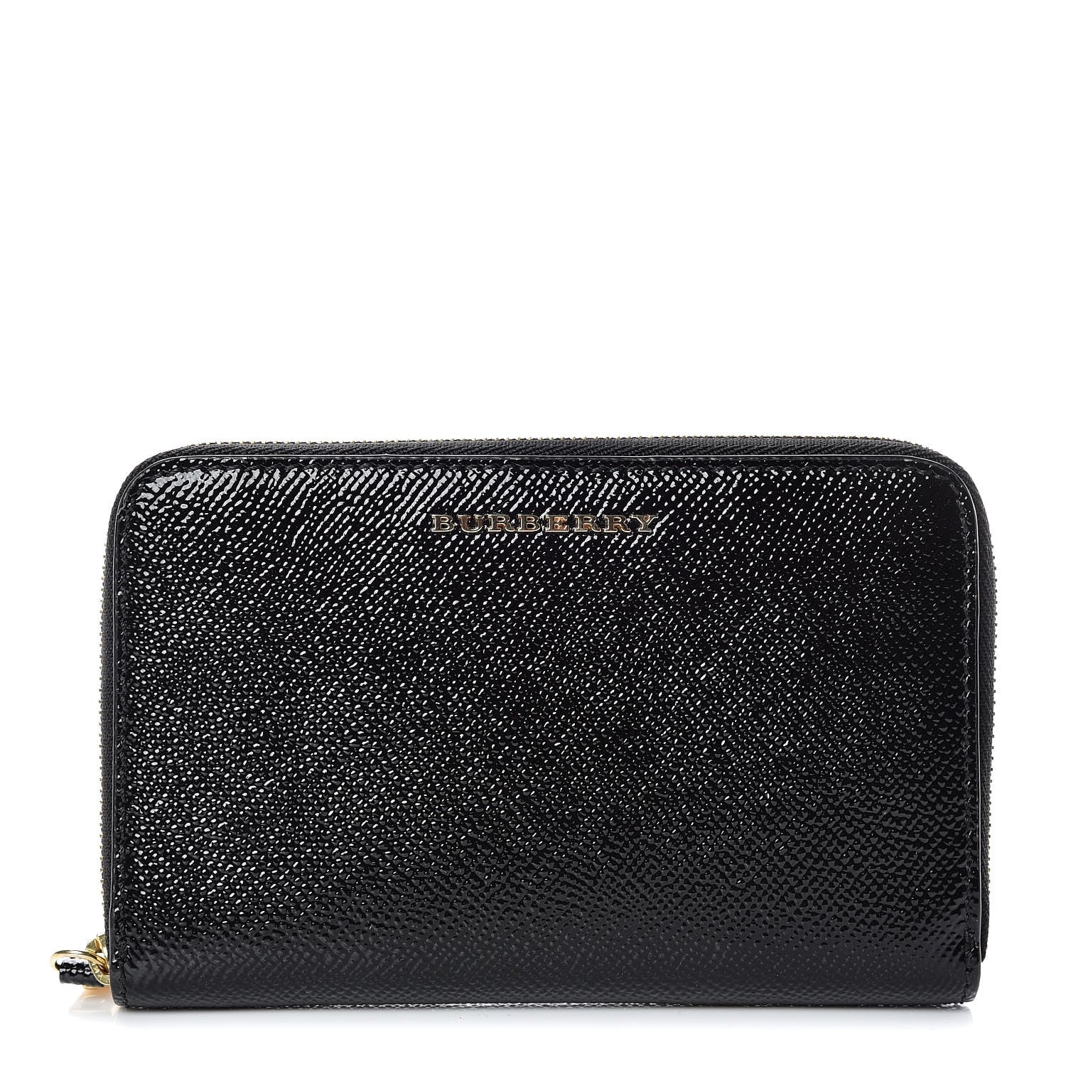 Burberry Patent Calfskin Zip Around Wallet Black 1 of 11