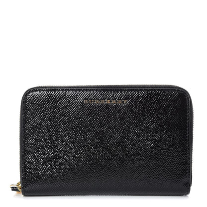 Burberry Patent Calfskin Zip Around Wallet Black 1 of 11