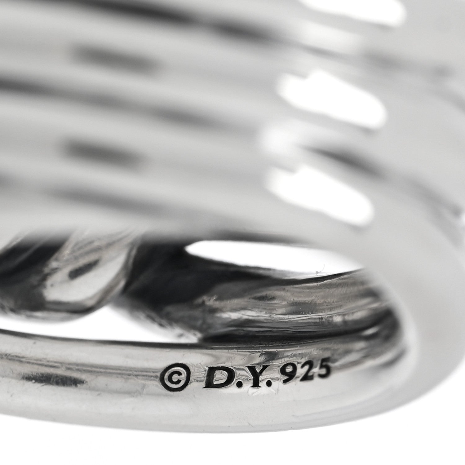 David Yurman Sterling Silver 14mm Continuance Ring 52 6 4 of 5