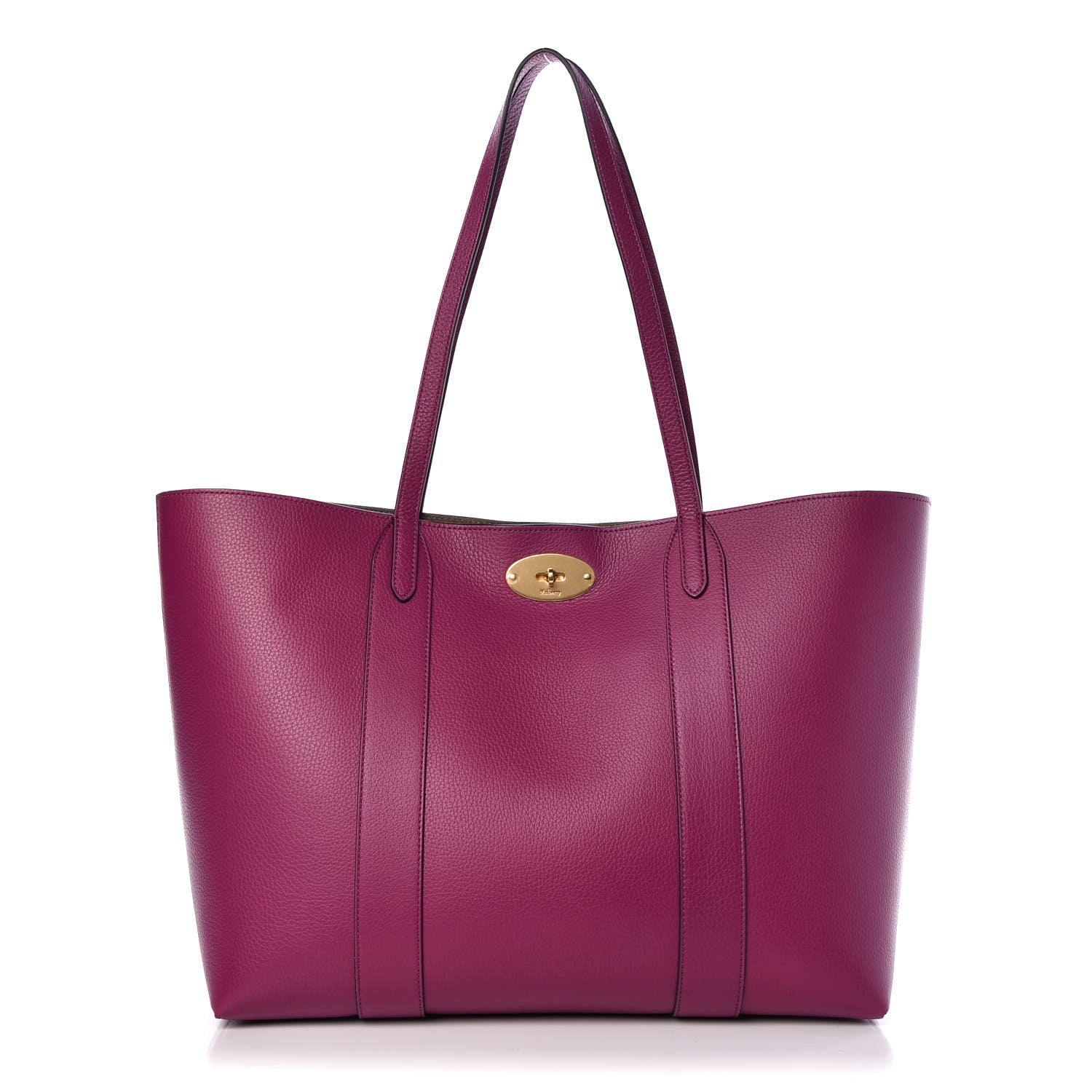 Mulberry Small Classic Grain Bayswater Tote Violet Clay 1 of 7