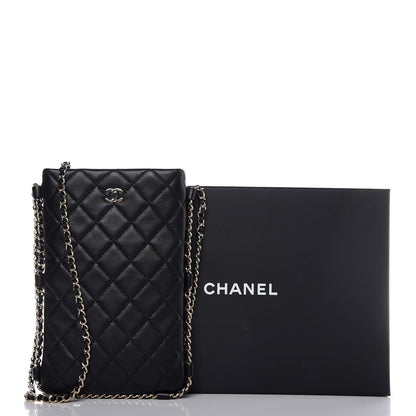 Chanel Lambskin Quilted Tech Take Away Clutch Black 8 of 8