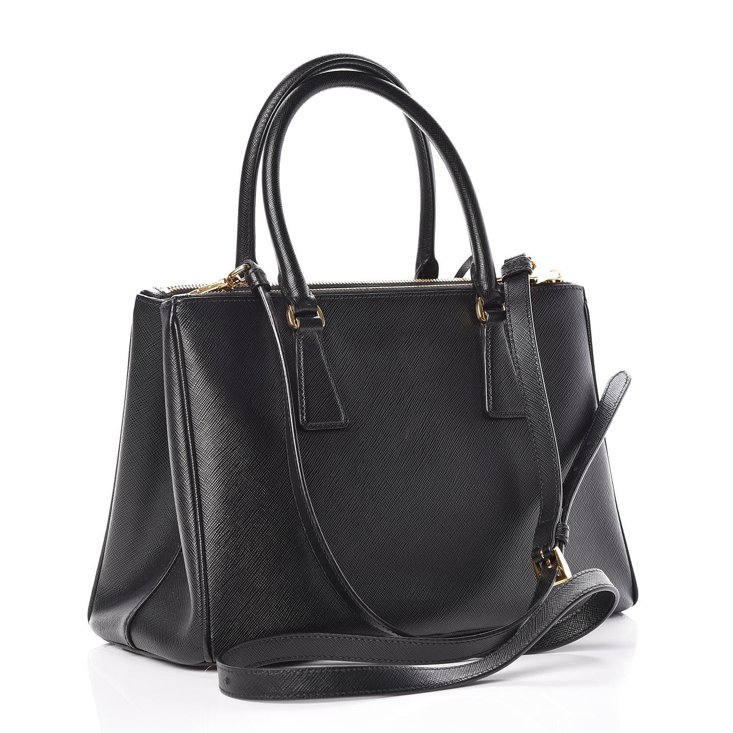 Prada Saffiano Small Galleria Double Zip Tote Black 3 of 20