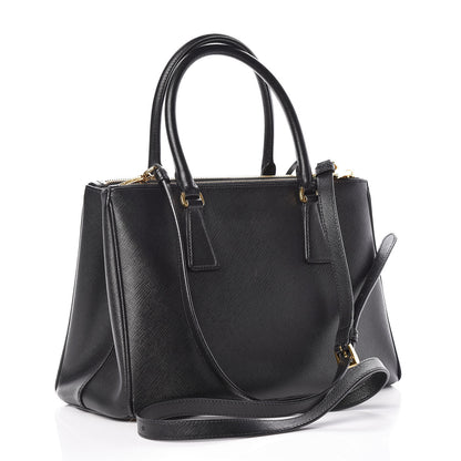 Prada Saffiano Small Galleria Double Zip Tote Black 3 of 20