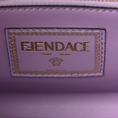 Versace X FENDI Grained Calfskin Fendace La Medusa Medium Top Handle Bag Black Multicolor 6 of 9