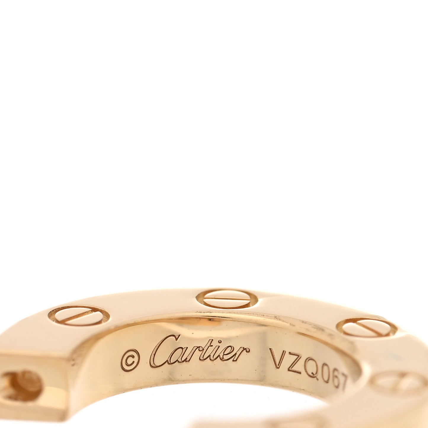 18K Yellow Gold Single LOVE Hoop Earring