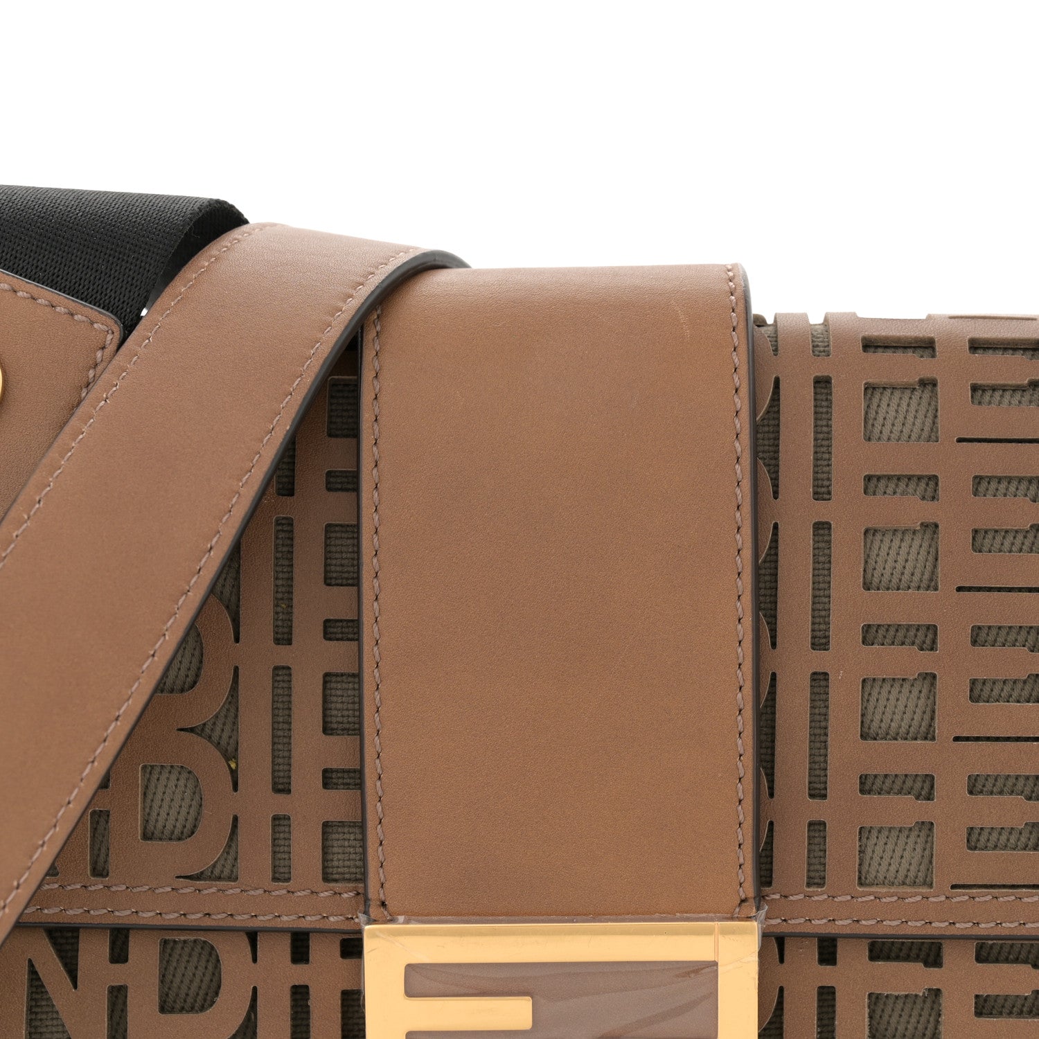 Fendi Regular Vacchetta Laserata Belt Baguette Bag Sand 8 of 14