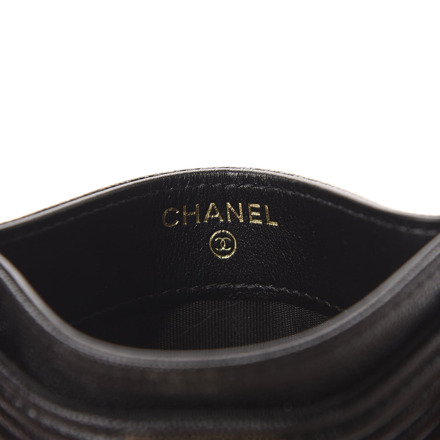 Chanel Caviar Quilted Boy Card Holder Black 6 of 9