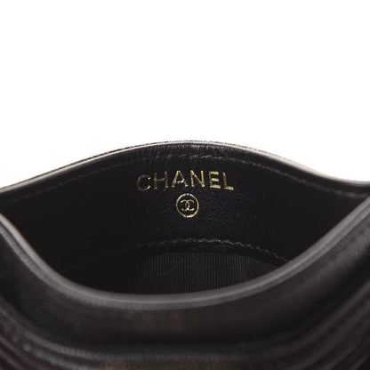 Chanel Caviar Quilted Boy Card Holder Black 6 of 9
