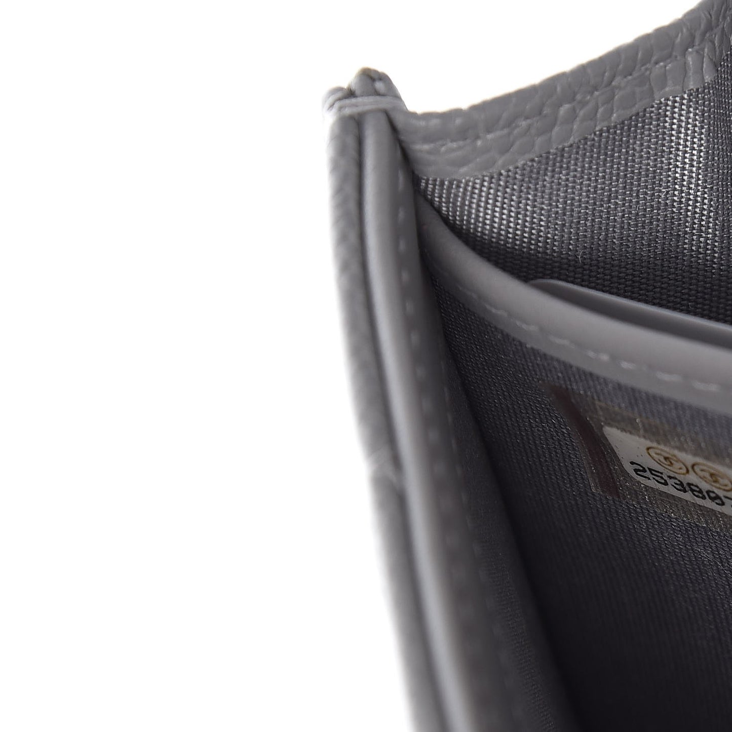 Caviar Quilted Boy Flap Wallet Grey