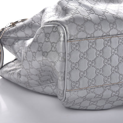 Gucci Guccissima Large Sukey Tote Silver 10 of 11