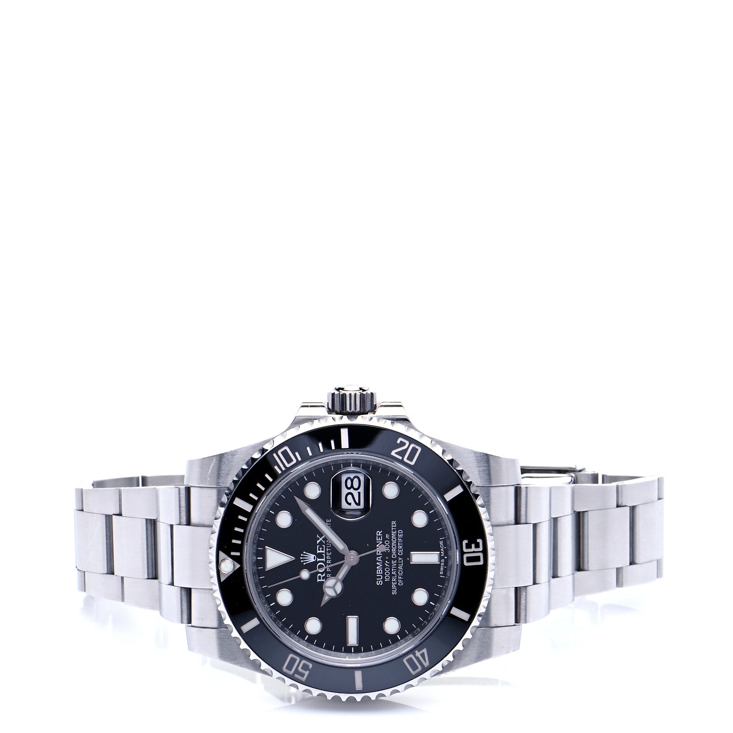 Stainless Steel 40mm Oyster Perpetual Submariner Date Watch Black 116610LN