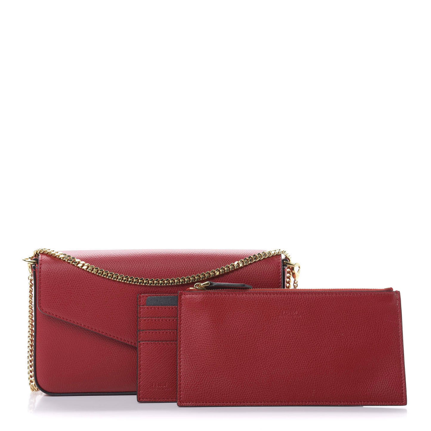 Vitello Cruise F is Fendi Envelope Wallet on Chain with Pouches Fragola