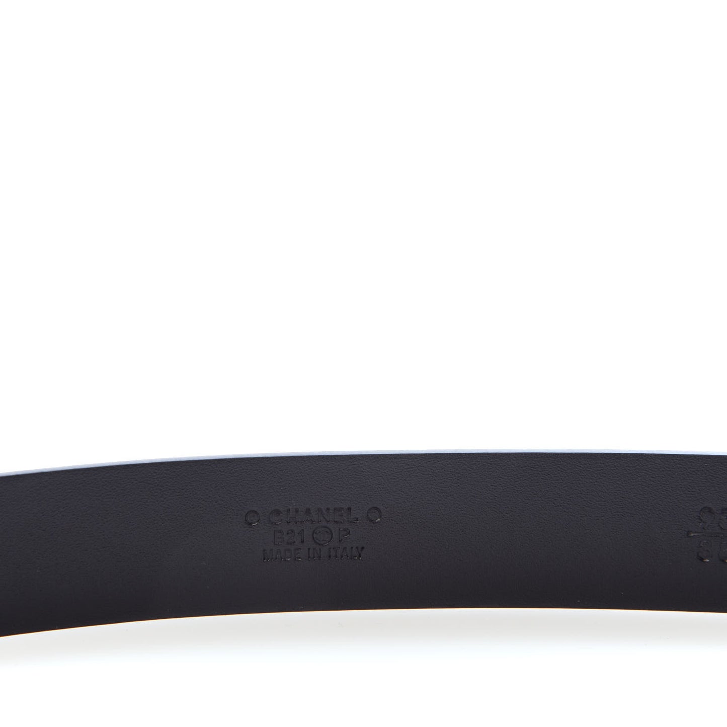 Calfskin CC Chain Belt 95 38 Black