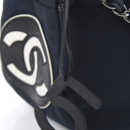 Chanel Canvas Sport Drawstring Hobo Navy Off White 15 of 16