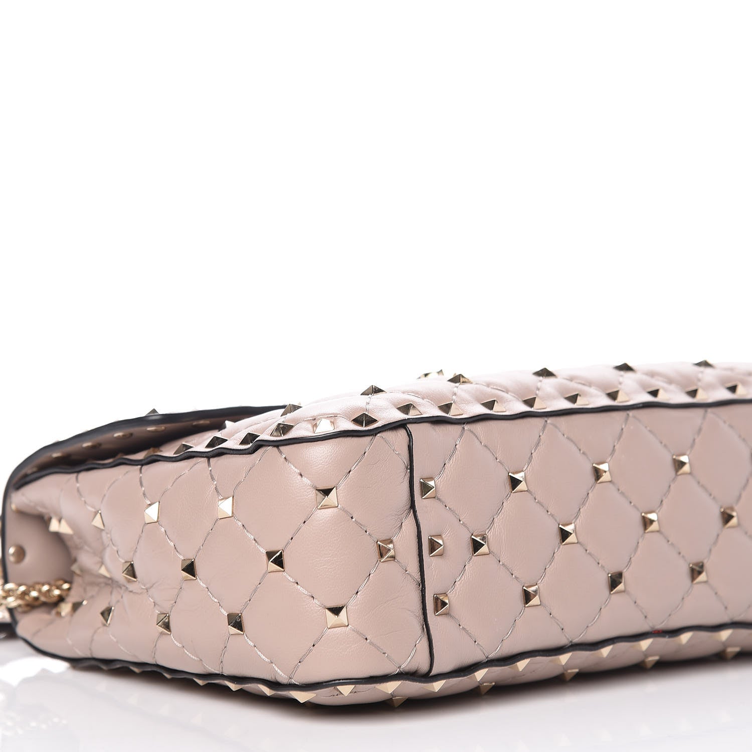 Valentino Garavani Lambskin Medium Rockstud Spike Shoulder Bag Poudre 5 of 10