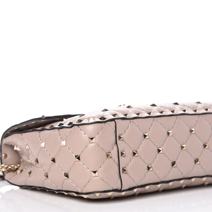 Valentino Garavani Lambskin Medium Rockstud Spike Shoulder Bag Poudre 5 of 10