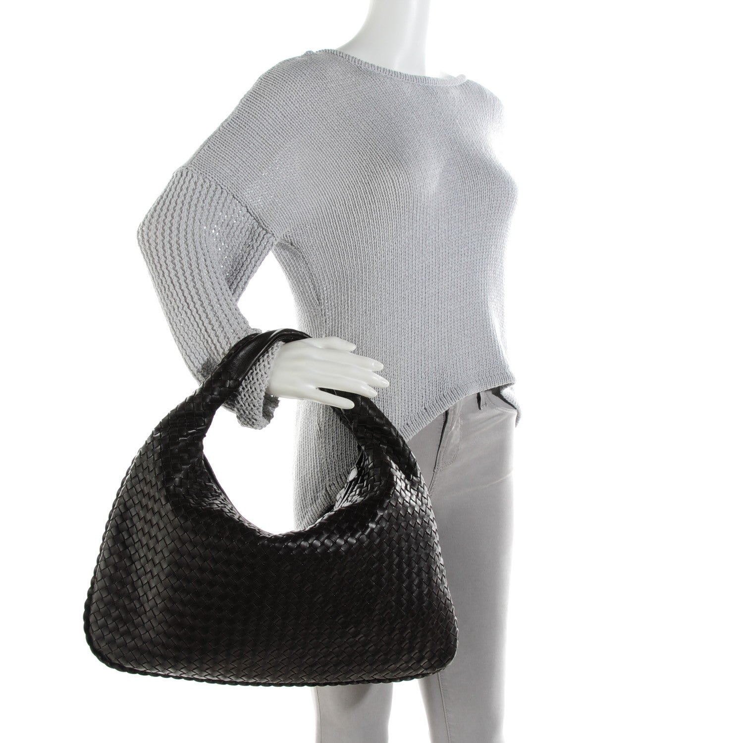Bottega Veneta Nappa Intrecciato Large Veneta Hobo Ebano 2 of 8