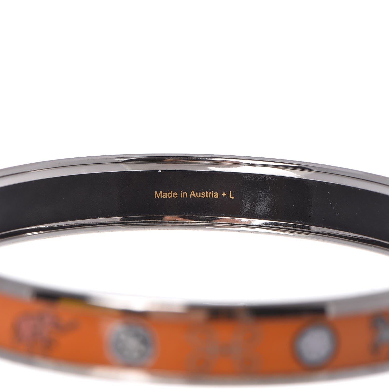 Hermes Enamel Printed Narrow Bracelet 70 5 of 6