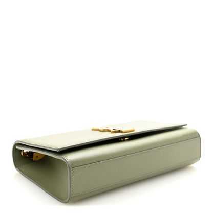 Saint Laurent Grain De Poudre Medium Classic Monogram Kate Satchel Light Sage 4 of 9