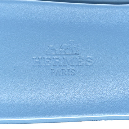 Hermes Box Calfskin Oran Sandals 41 Bleu Cameo 7 of 8