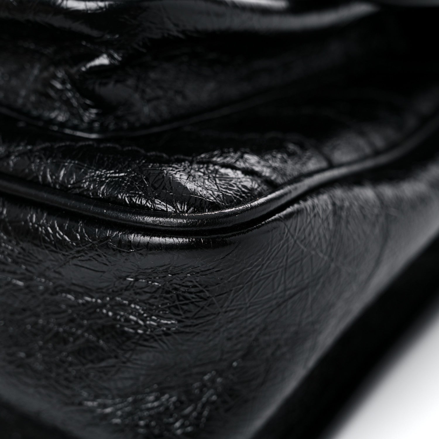 Saint Laurent Crinkled Calfskin Matelasse Monogram Medium Niki Chain Satchel Black 13 of 13