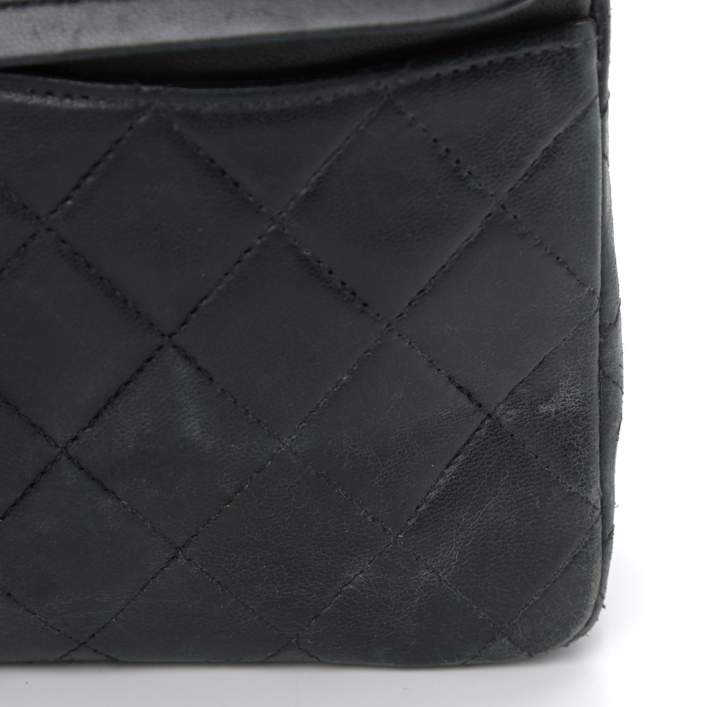 Lambskin Quilted Small Double Flap Black