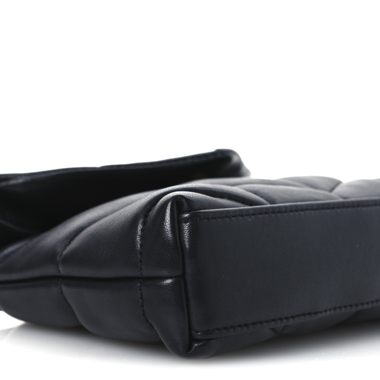 Saint Laurent Lambskin Monogram Loulou Puffer Pouch Clutch Black 9 of 13