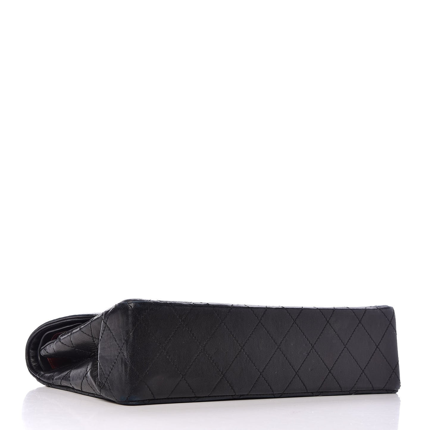 Lambskin Quilted Medium Double Flap Bag Black
