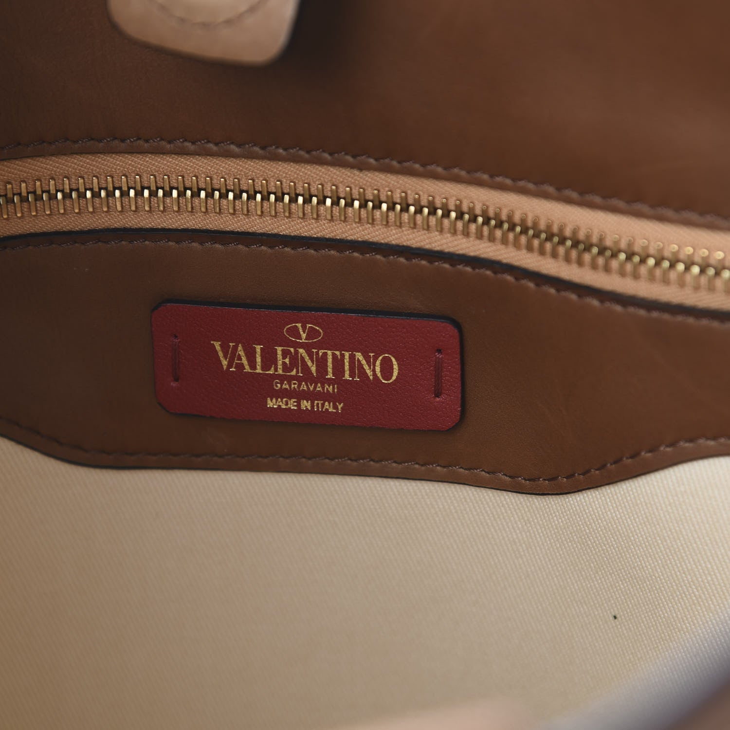 Valentino Garavani Buffed Calfskin Medium Twinkle Studs Hobo Camel 7 of 8