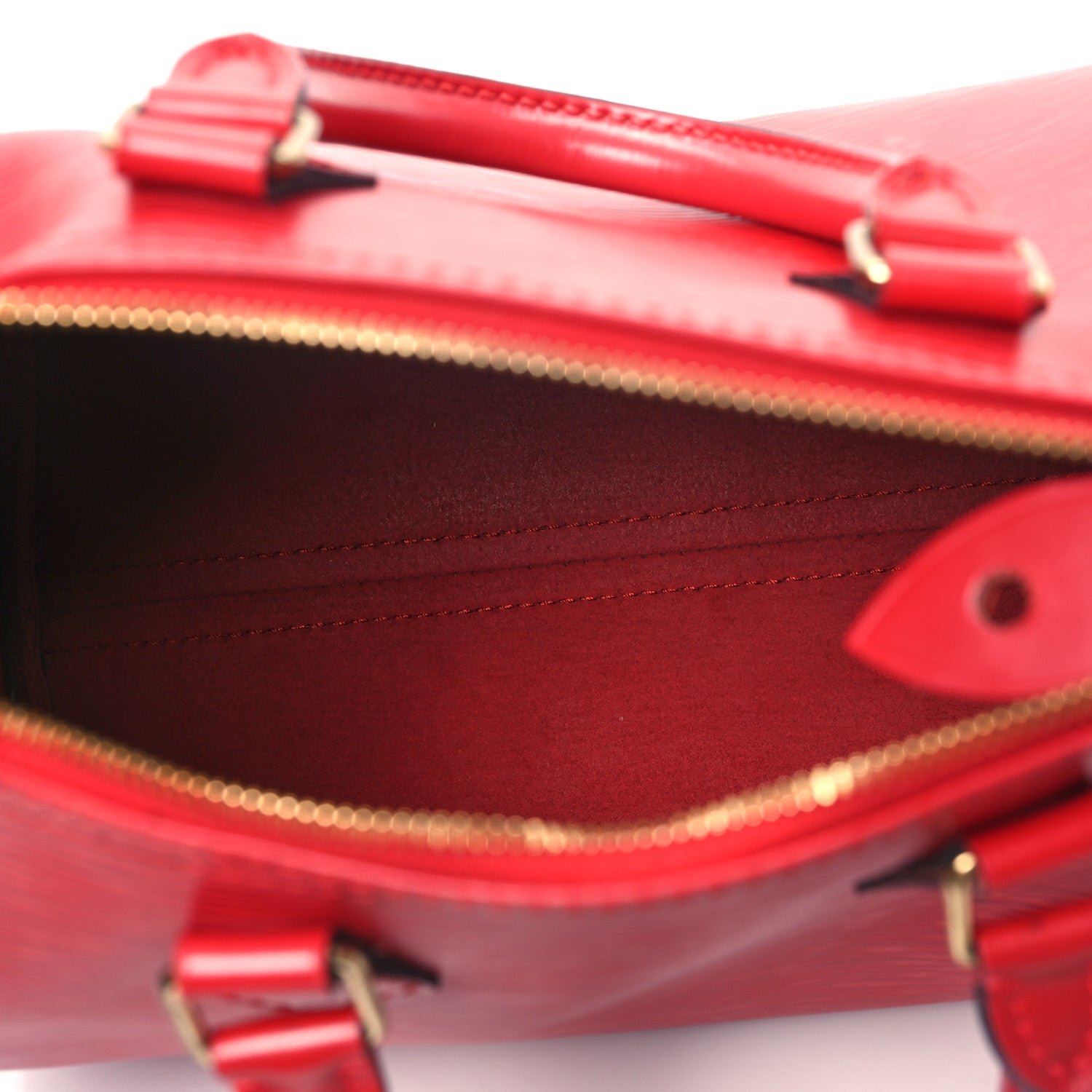 Louis Vuitton Epi Speedy 25 Castillan Red 5 of 12