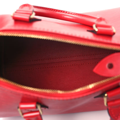 Louis Vuitton Epi Speedy 25 Castillan Red 5 of 12