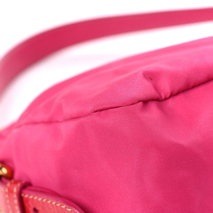 Prada Tessuto Nylon Pietre Jeweled Shoulder Bag Fuxia 10 of 14