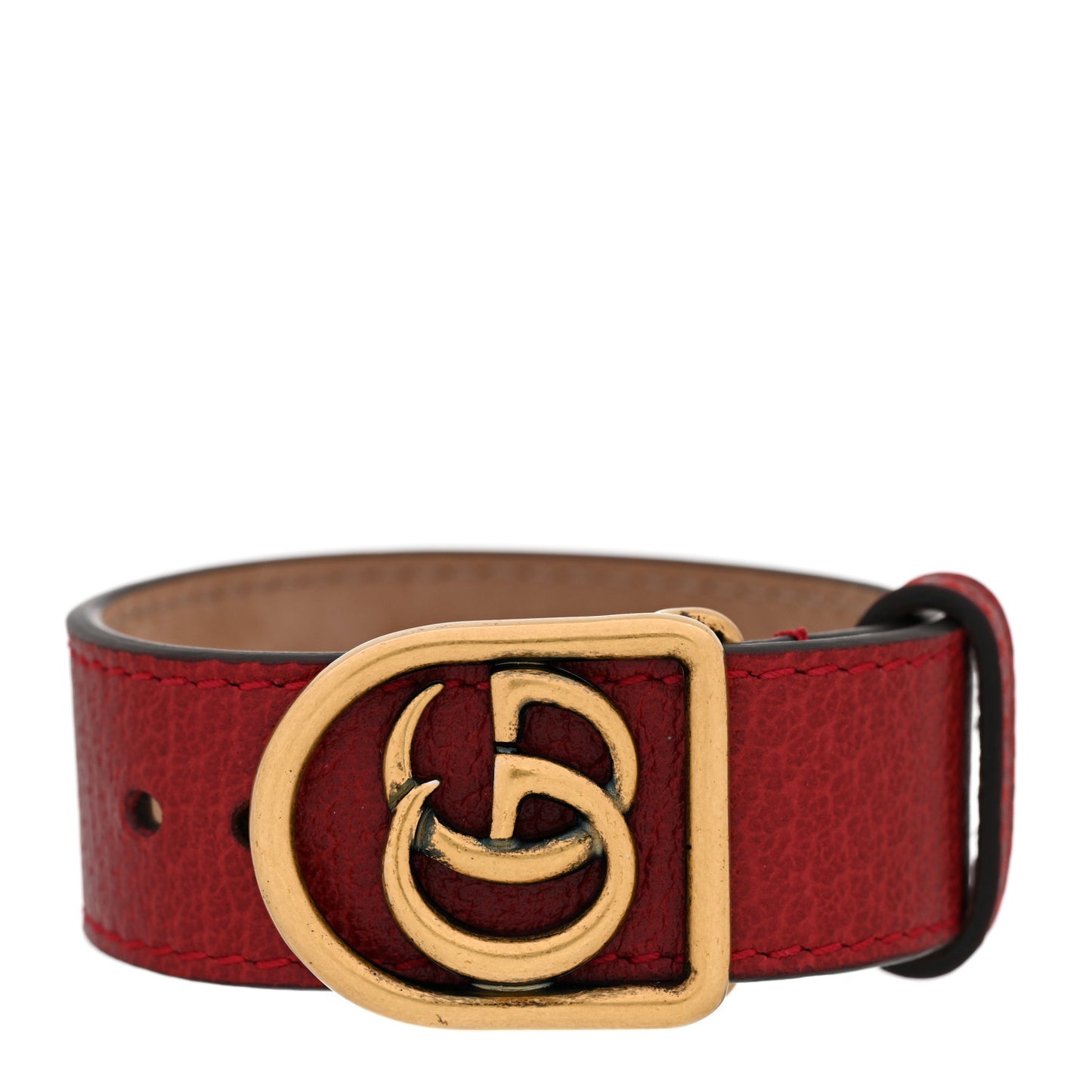 Calfskin Marmont Double G Bracelet Red