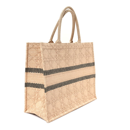 Christian Dior Raffia Cannage Large Book Tote Natural 2 of 12