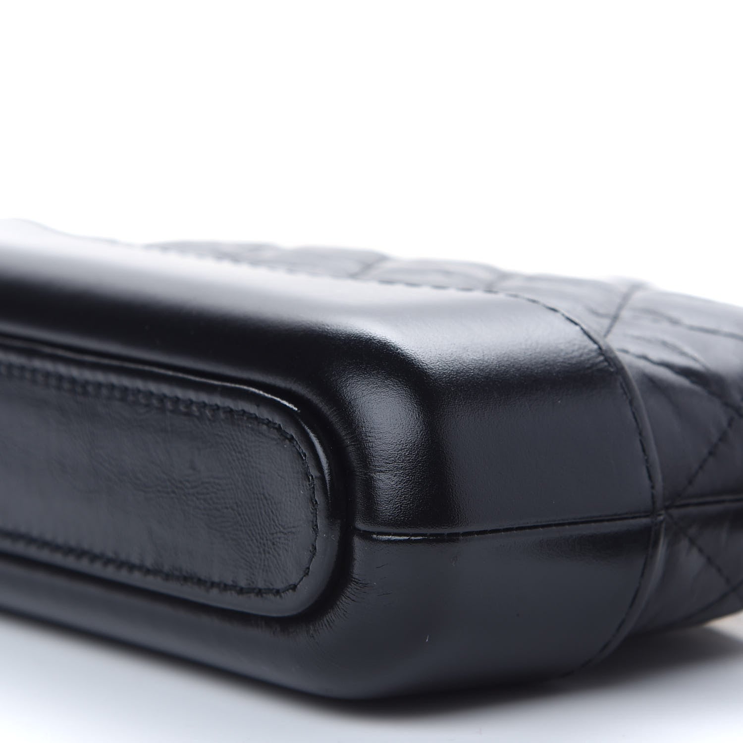 Chanel Aged Calfskin Quilted Small Gabrielle Clutch With Chain Black 9 of 9