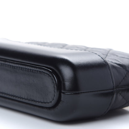Chanel Aged Calfskin Quilted Small Gabrielle Clutch With Chain Black 9 of 9